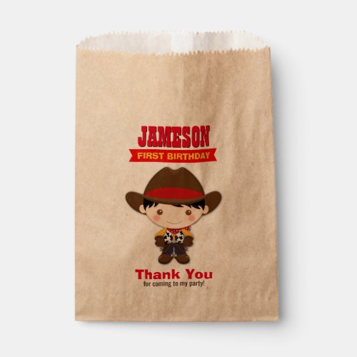 Cowboy Western Old West Birthday Favor Bag