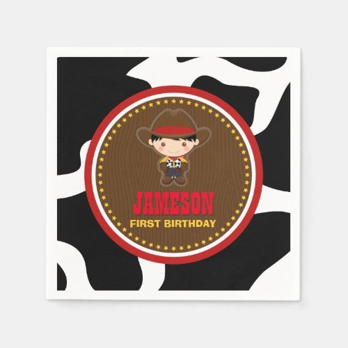 Cowboy Western Old West Birthday Napkins