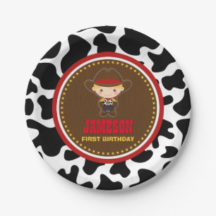 Cowboy Western Old West Birthday Paper Plates
