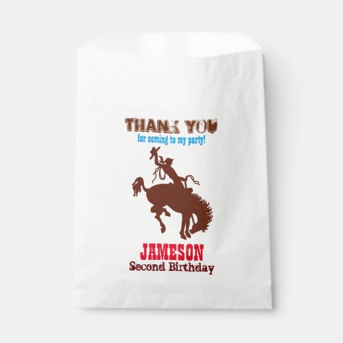Cowboy Western Old West Birthday Party Favor Bag
