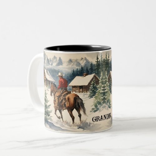 Cowboy Western Personalized Two_Tone Coffee Mug