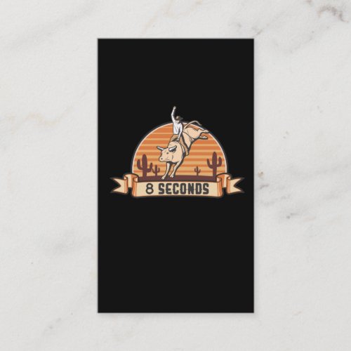 Cowboy Western Rider Bull Riding Eight Seconds Business Card