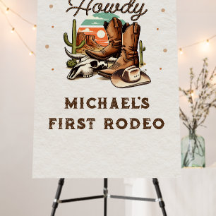 Cowboy Western Rodeo Birthday Kids Foam Board