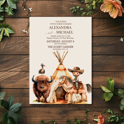 Cowboy Western Rodeo Wedding Invitation