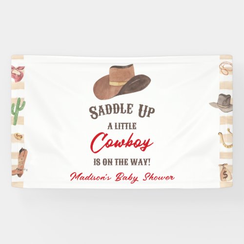 Cowboy Western Rodeo Wild West Baby Shower Banner