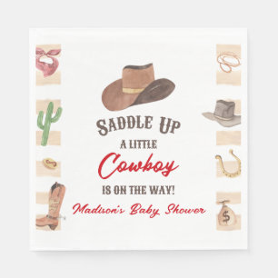 Cowboy Western Rodeo Wild West Baby Shower Napkins