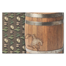 Cowboy Western Rodeo Wooden Barrel Birthday PARTY Tissue Paper