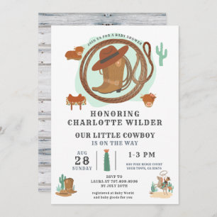 Cowboy Western Theme Birthday Invitation