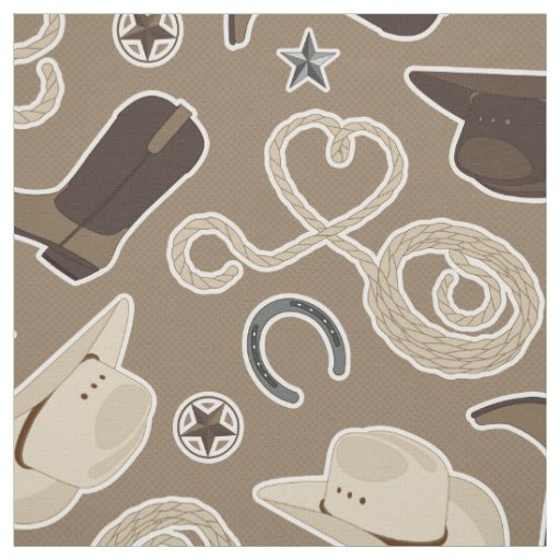 Cowboy Western Theme Fabric