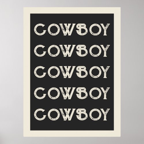  Cowboy Western Typography Wall Art Ranch Cabin