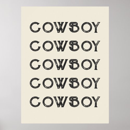  Cowboy Western Typography Wall Art Ranch Cabin