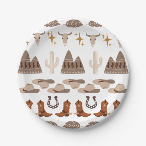 Cowboy Western Wild West Western Party Paper Plates