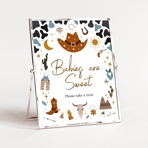 Cowboy Wild West Baby Shower Babies are Sweet Poster