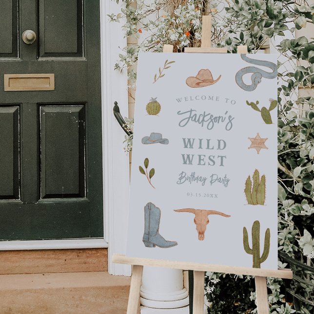 Cowboy Wild West Birthday Welcome Sign (Creator Uploaded)