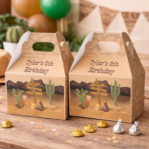 Cowboy Wild West Kids Birthday Favor Boxes