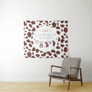 Cowboy Wild West rodeo blue baby shower Tapestry