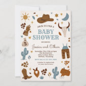 Cowboy Wild West Rodeo Ranch Baby Shower Invitation (Front)