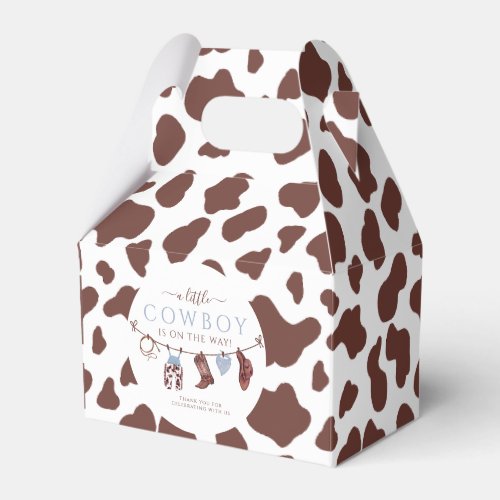 Cowboy Wild West Rodeo Western Boy Baby Shower  Favor Boxes