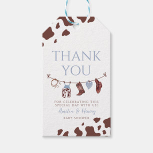 Cowboy Wild West Rodeo Western Boy Baby Shower Gift Tags