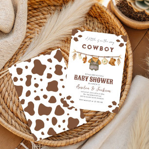 Cowboy Wild West Rodeo Western Boy Baby Shower  Invitation