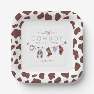 Cowboy Wild West Rodeo Western Boy Baby Shower Paper Plates