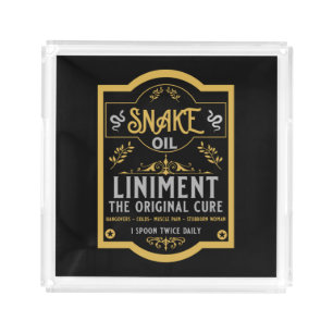 Cowboy Wild West Snake oil Acrylic Tray