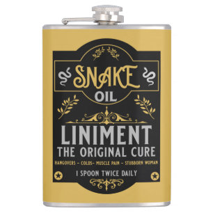 Cowboy Wild West Snake oil Flask