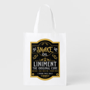 Cowboy Wild West Snake oil Grocery Bag