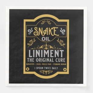 Cowboy Wild West Snake oil Paper Dinner Napkins