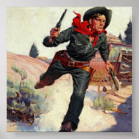 Cowboy Wild West Vintage Poster