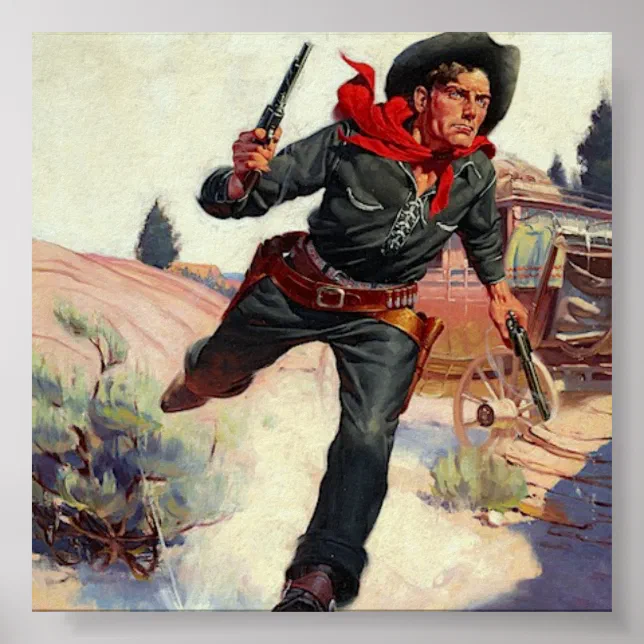 Cowboy Wild West Vintage Poster | Zazzle