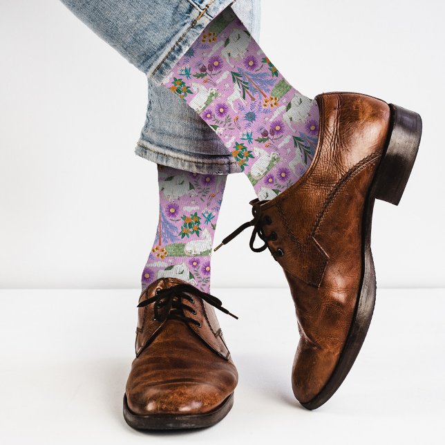 Cowboy Wildlife Nature Horse Lila  Socks (Creator Uploaded)