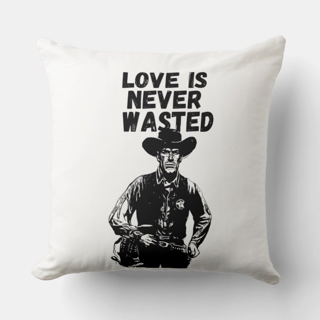 Cowboy Wisdom Throw Pillow (Front)