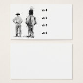 COWBOY with Girl on Horse, Riding Lesson, Pencil (Front & Back)