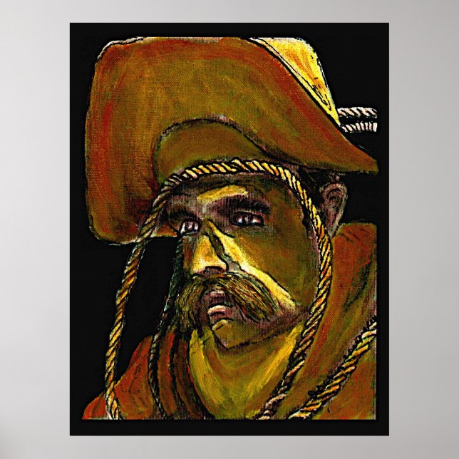 Cowboy with Rope on Canvas Poster (Front)