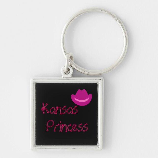 cowboyha_pink_dark, Kansas, Princess Keychain (Front)
