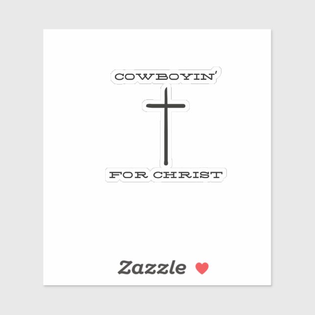 Cowboyin' for Christ Sticker (Sheet)