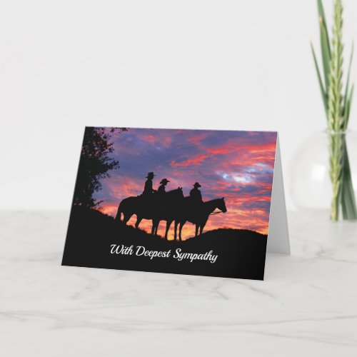 Cowboys and Horses Country Western Sympathy Card