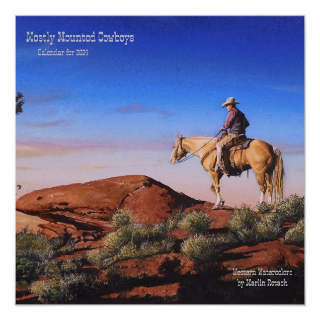 Cowboys and Horses in the West Poster (Front)