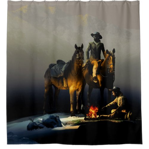 Cowboys and Horses Shower Curtain