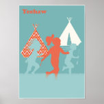 Cowboys and Indians Art Print Poster