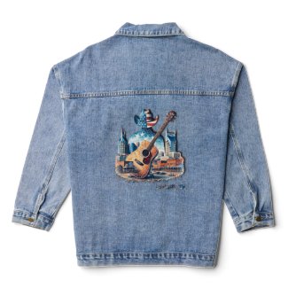 Cowboys and Nashville Is Country Music City Denim Jacket