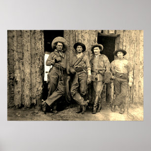 Cowboys Calgary Alberta Circa 1883  Poster
