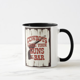 Cowboys Check Your Guns Mug