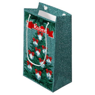 Cowboys Cowgirls Roping On Blue Holiday Gift Bag