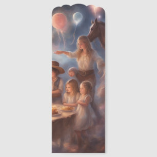 Cowboys cowgirls western birthday party bookmarks