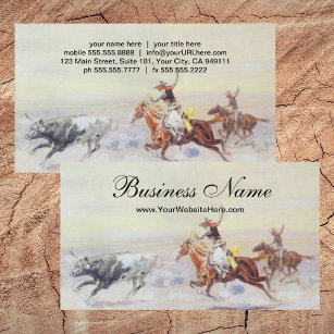 Cowboys from the Bar Triangle by CM Russell Business Card