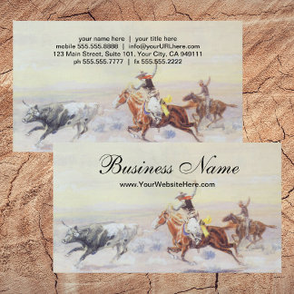 Cowboys from the Bar Triangle by CM Russell Business Card