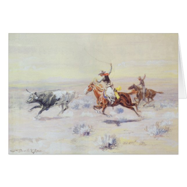 Cowboys from the Bar Triangle by CM Russell Cards (Front Horizontal)