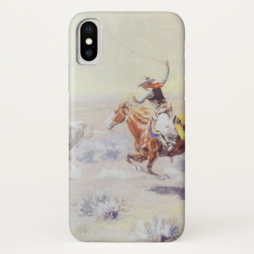 Cowboys from the Bar Triangle by CM Russell iPhone XS Case